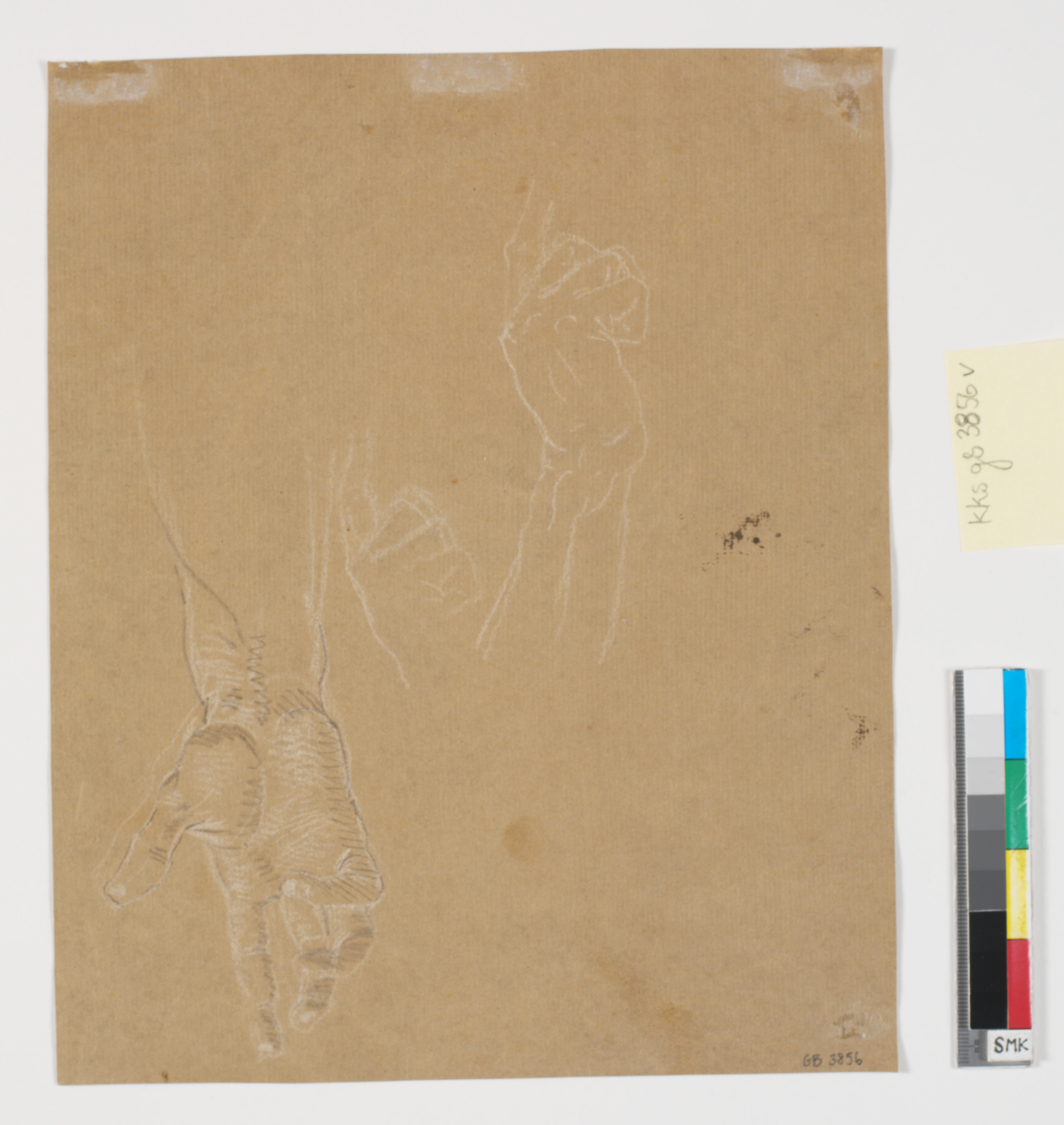 Studie af Simos' og/eller Davus' hænder til Pigen fra Andros